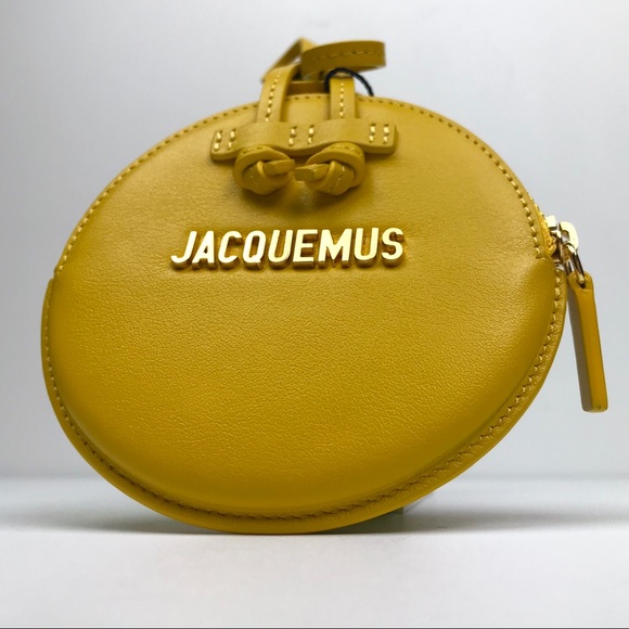 Jacquemus Handbags - Jacquemus Yellow Leather Le Pitchou Mini Purse Bag